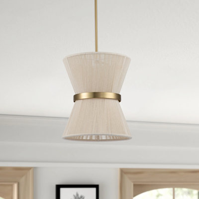Claretta 2 - Light Bleached Natural Rope/Patinaed Brass Finish