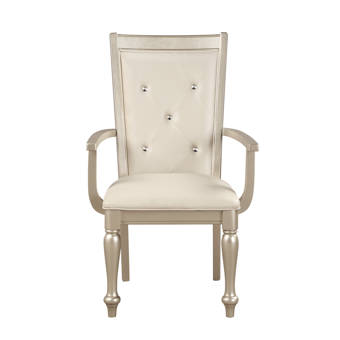 Brayden Studio Studdard Jet Button Tapered Upholstered Dining Chair Wayfair