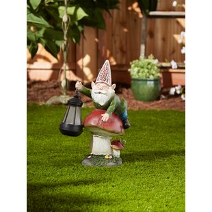FAIRY GARDEN DECOR GNOME IN RED HAT RIDING A SNAIL FIGURINE NEW FREE SHIPPING