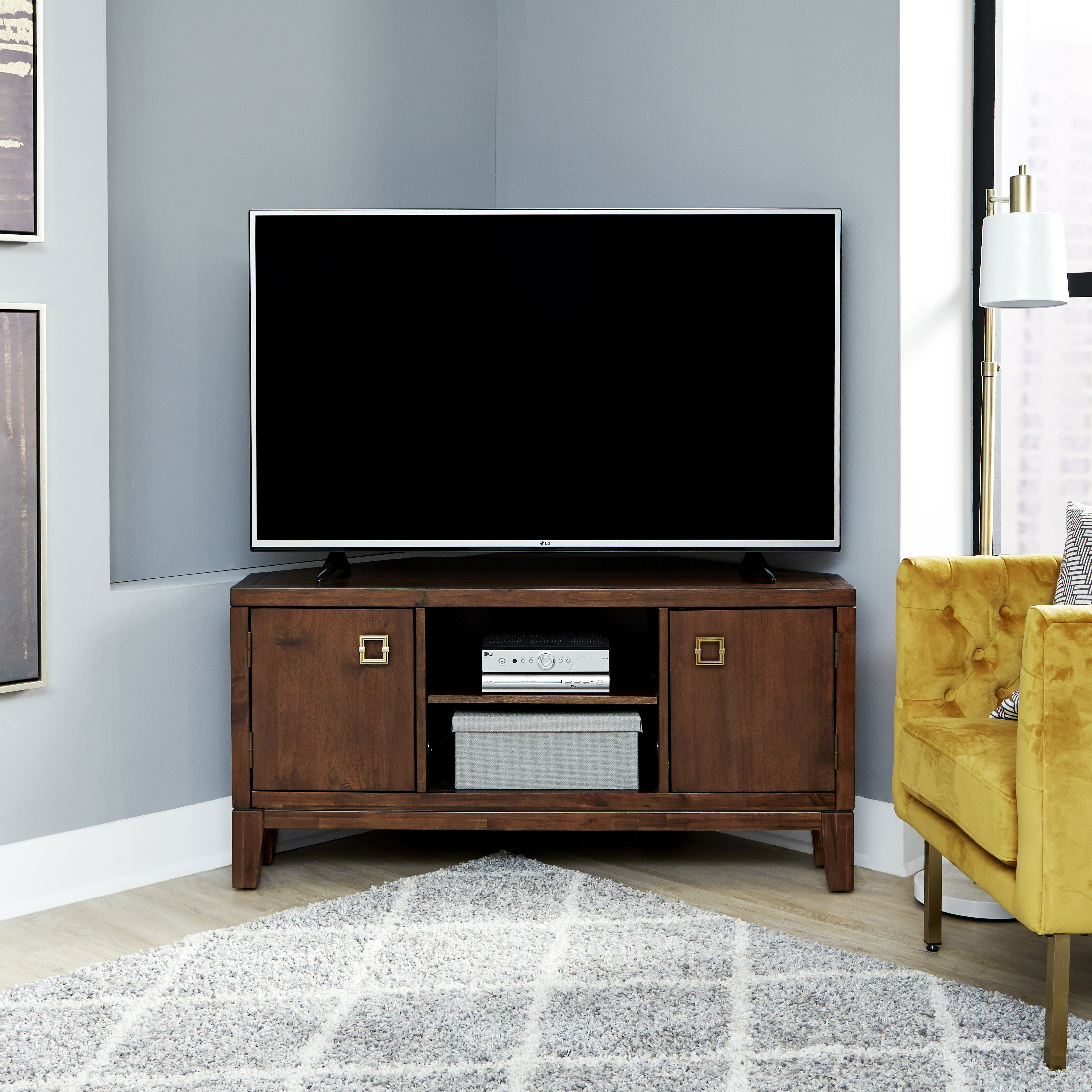 Wrought Studio Robbinsdale Corner Tv Stand For Tvs Up To 55 Inches