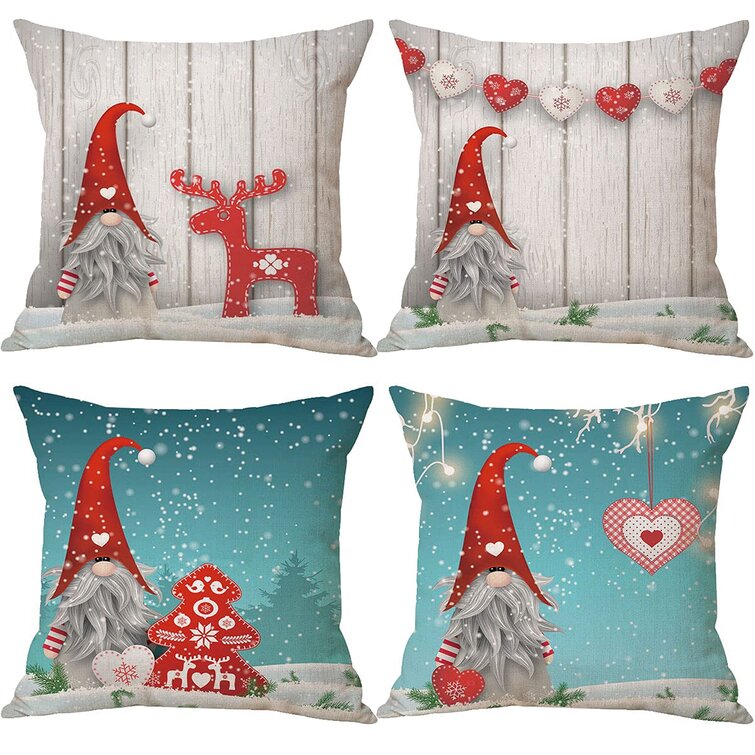 Winter Holiday Christmas Pattern Pillow Case Throw Cushion Cover Home Decor Gift