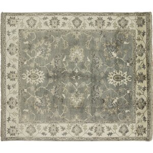 One-of-a-Kind Viscose Gulhayo Hand-Knotted Gray Area Rug