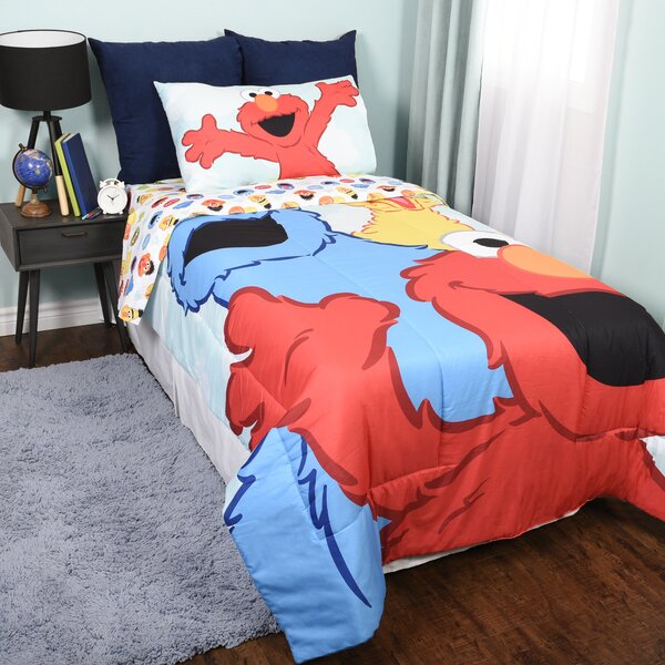 Sesame Street Elmo Microfiber Full Size Sheet Set 2 Pillowcases Four Piece for sale online 