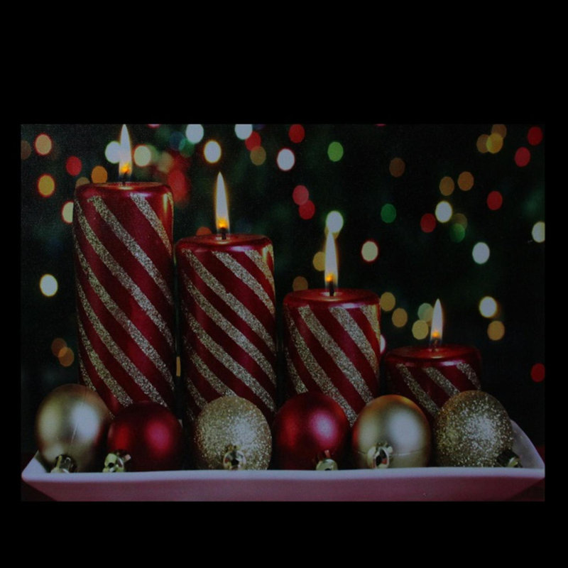Northlight Led Lighted Christmas Candles Photographic Print On Canvas Reviews Wayfair