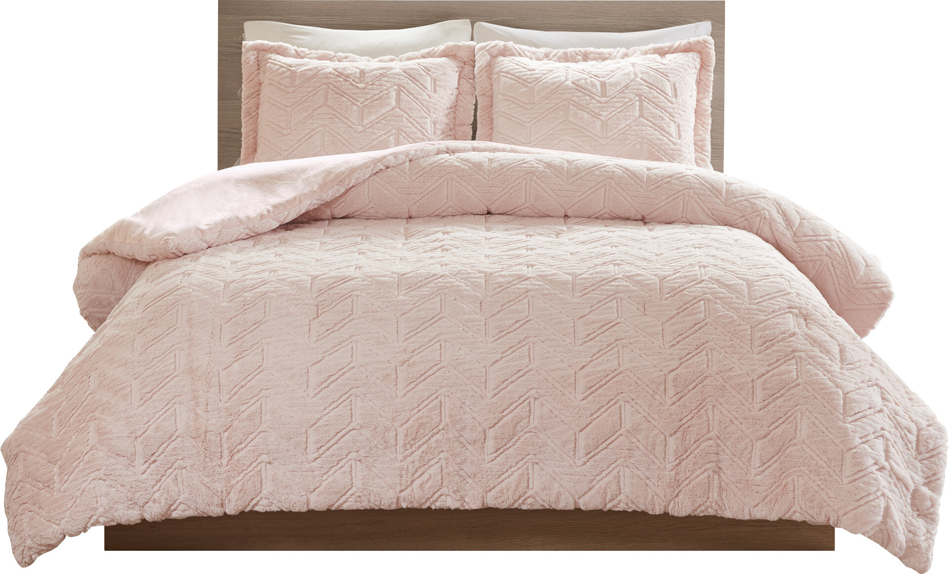 Burkett Embroidered Chevron Ultra Plush Comforter Set Reviews