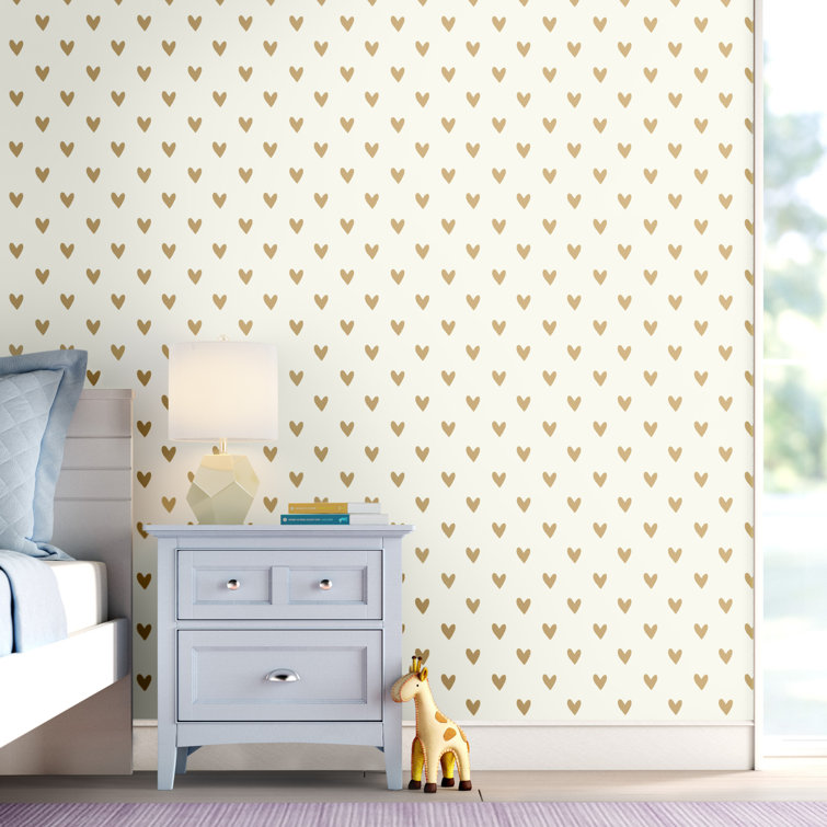 Zekzkn20u0azim I love wallpaper polka heart mural black. https www wayfair com decor pillows pdp mack milo akeman gold heart spot 165 l x 205 w peel and stick wallpaper roll w001119705 html