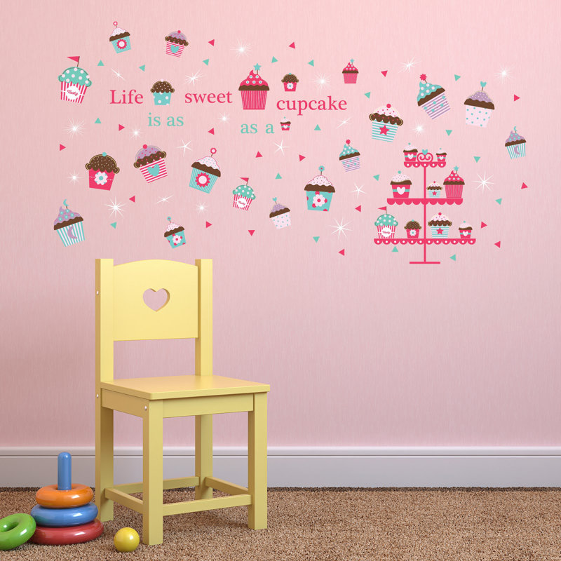 Harriet Bee Life Is A Sweet Cupcake 20 Piece Wall Decal Set Wayfair