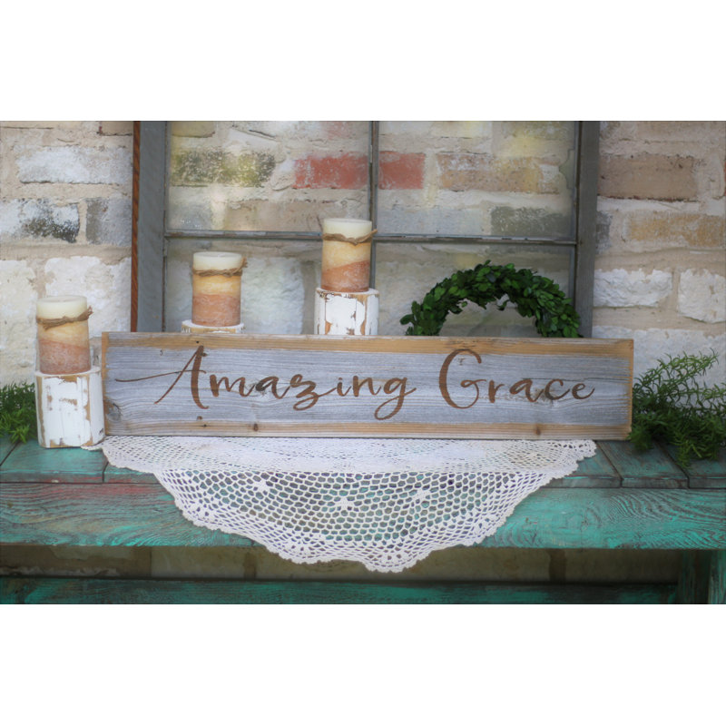 Winston Porter Amazing Grace Sign Wall Decor Wayfair