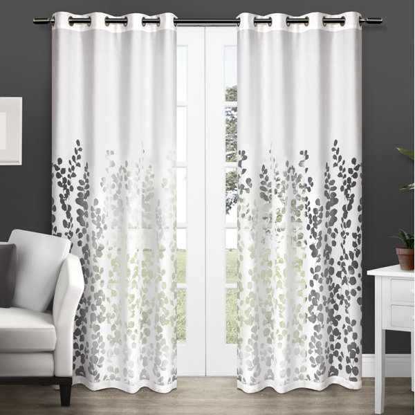 Stanton Fl Flower Semi Sheer Grommet Curtain Panels Reviews Stanton Fl Flower Semi Sheer Grommet Curtain Panels Reviews Joss Main