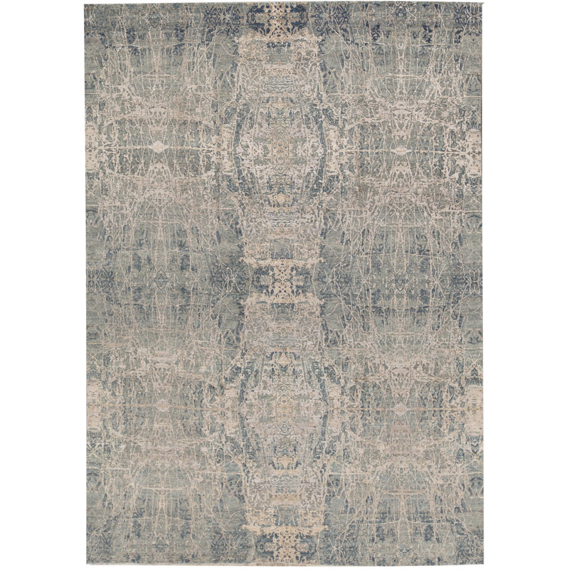 Bokara Rug Co Inc One Of A Kind Windsom Hand Knotted Gray 9 10 X 13 9 Area Rug Perigold