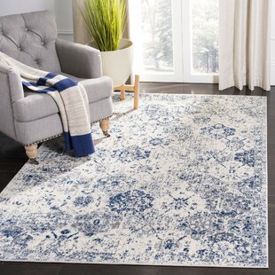 Miami Collection High Quality Small Extra Large Living Room Rugs Carpet Blue 