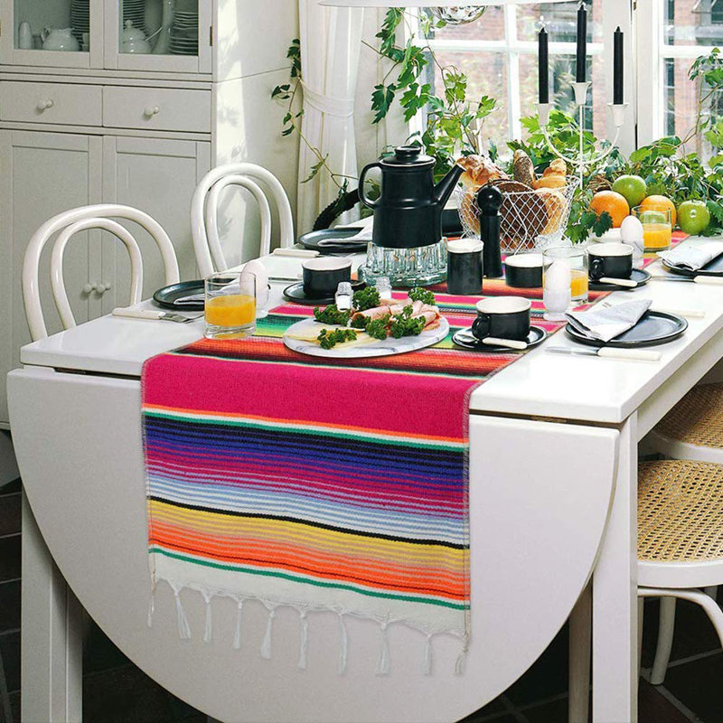 Agilbert Striped 100% Cotton Wedding Table Runner