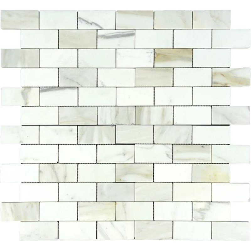 Tile & Mosaic Depot 2" x 4" Marble Brick Joint Mosaic Wall ...