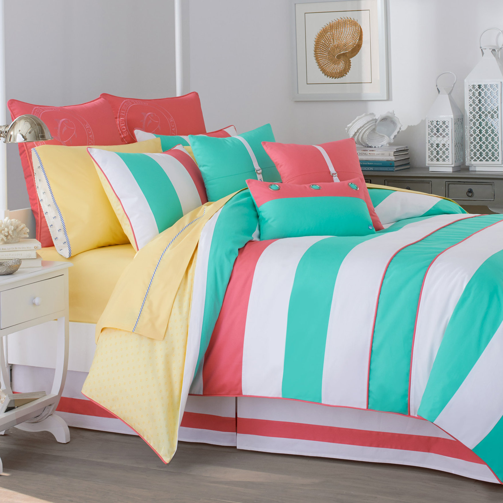 Southern Tide Cabana Stripe Reversible Comforter Set Reviews