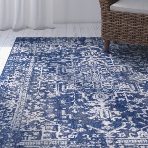 Hillsby Geometric Blue Area Rug