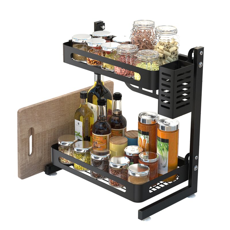 eModern Decor Stainless Steel 2 Tier Spice Rack & Reviews | Wayfair