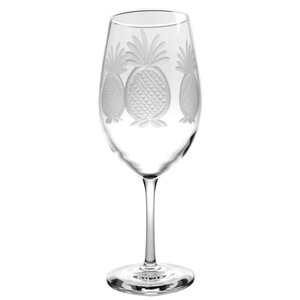 Pineapple 18 Oz. All Purpose Wine Glass (Set of 4)