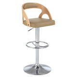 Hilldale Adjustable Height Swivel Bar Stool by Orren Ellis