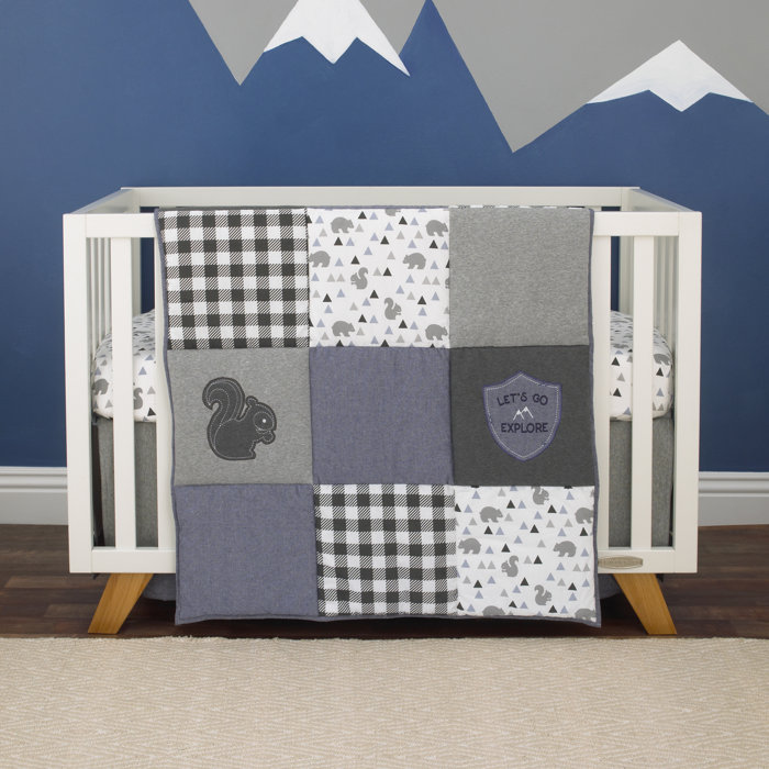 Breeden Mountain Patchwork Nursery 4 Piece Crib Bedding Set Breeden Mountain Patchwork Nursery 4 Piece Crib Bedding Set