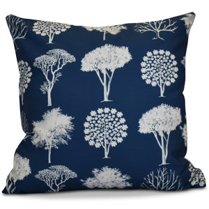 Miller Field of Trees Floral Throw Pillow