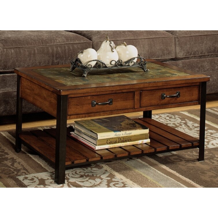 brookville solid wood storage coffee table