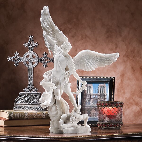 Saint St Michael Archangel Defeated Lucifer Greek Statue Sculpture Figure
