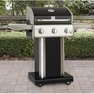 View 3 Burner Propane Gas Grill with Side