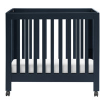 blue mini crib