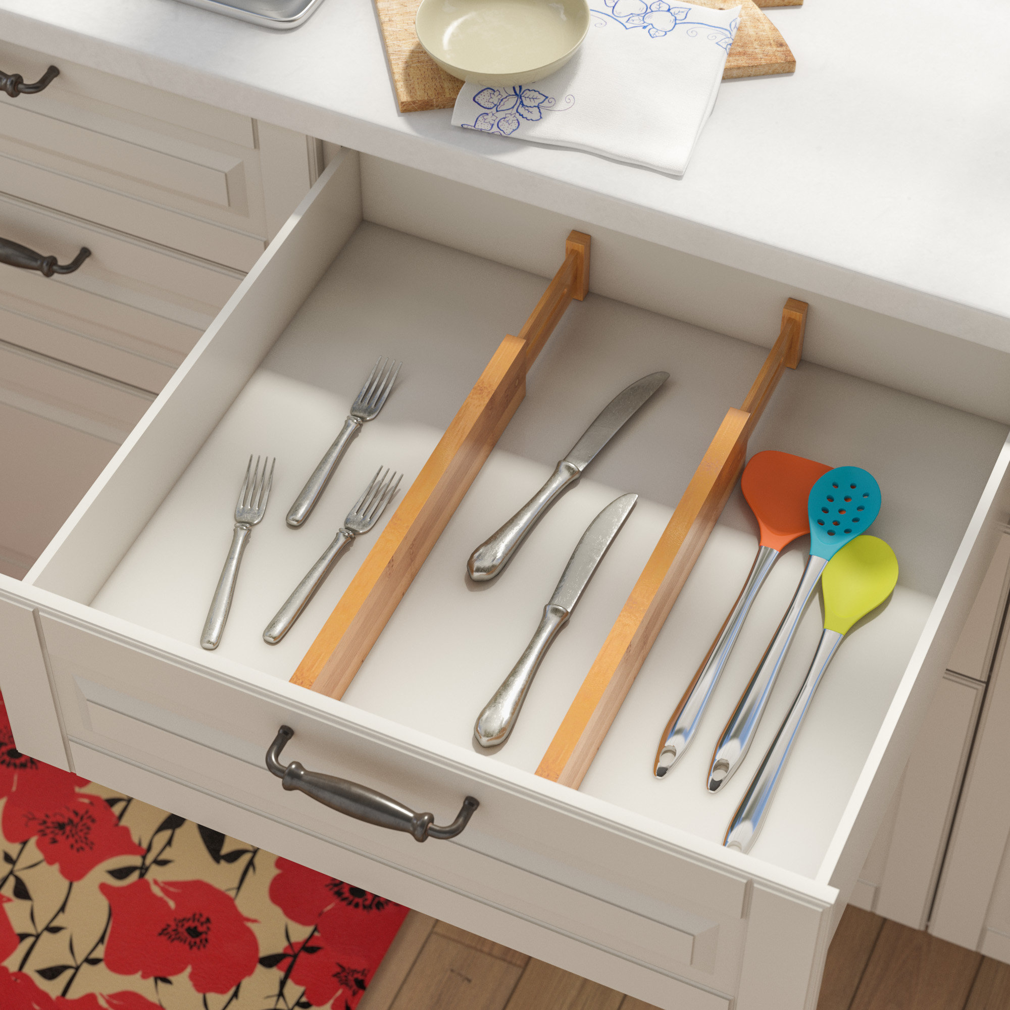 Rebrilliant Adjustable Drawer Organizer Reviews Wayfair