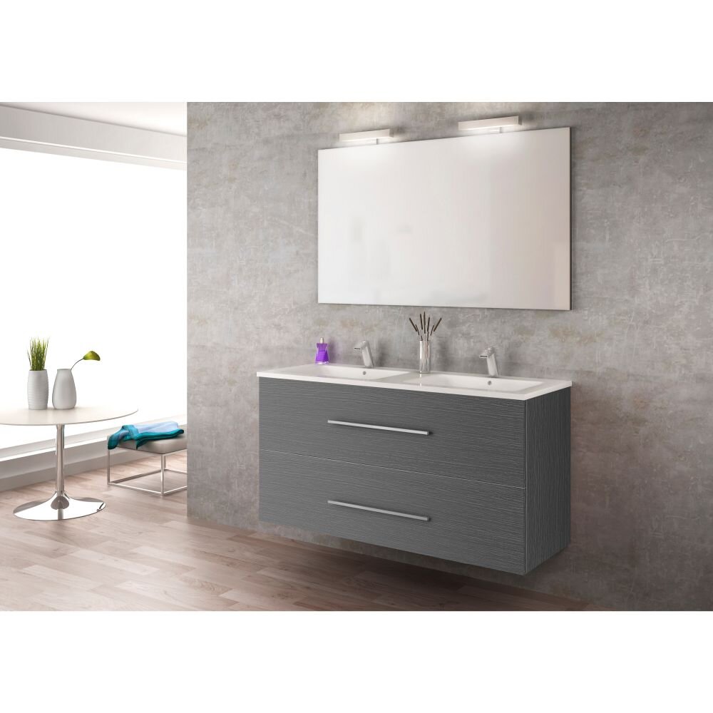 Rafferty 1200mm Wall Hung Double Vanity Unit brown,white