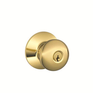 F Series Plymouth Keyed Entry Knobset with Round Rosette