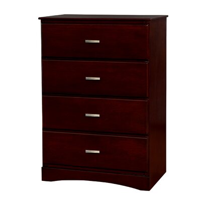 Hargrave Wooden 4 Drawers Accent Chest Red Barrel Studio