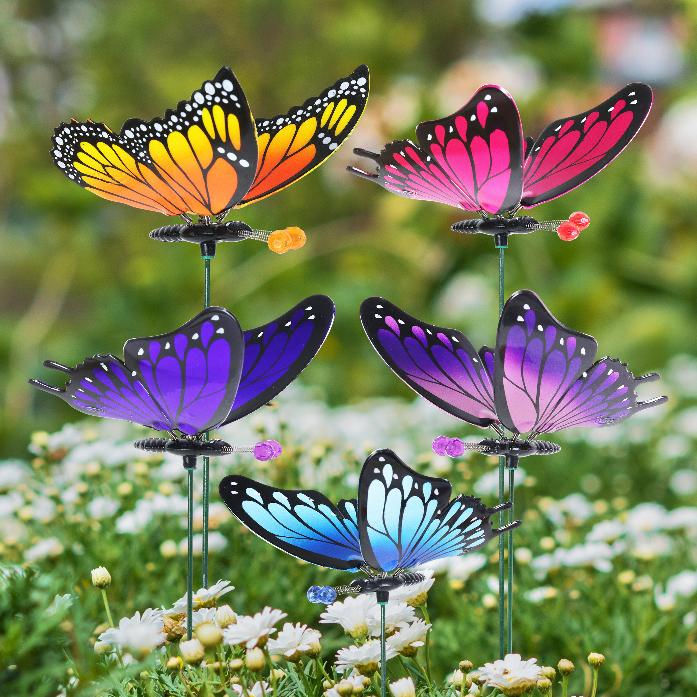 Solar Power Simulation Realistic Flying Butterfly Bird Light Lawn Outdoor Decor 