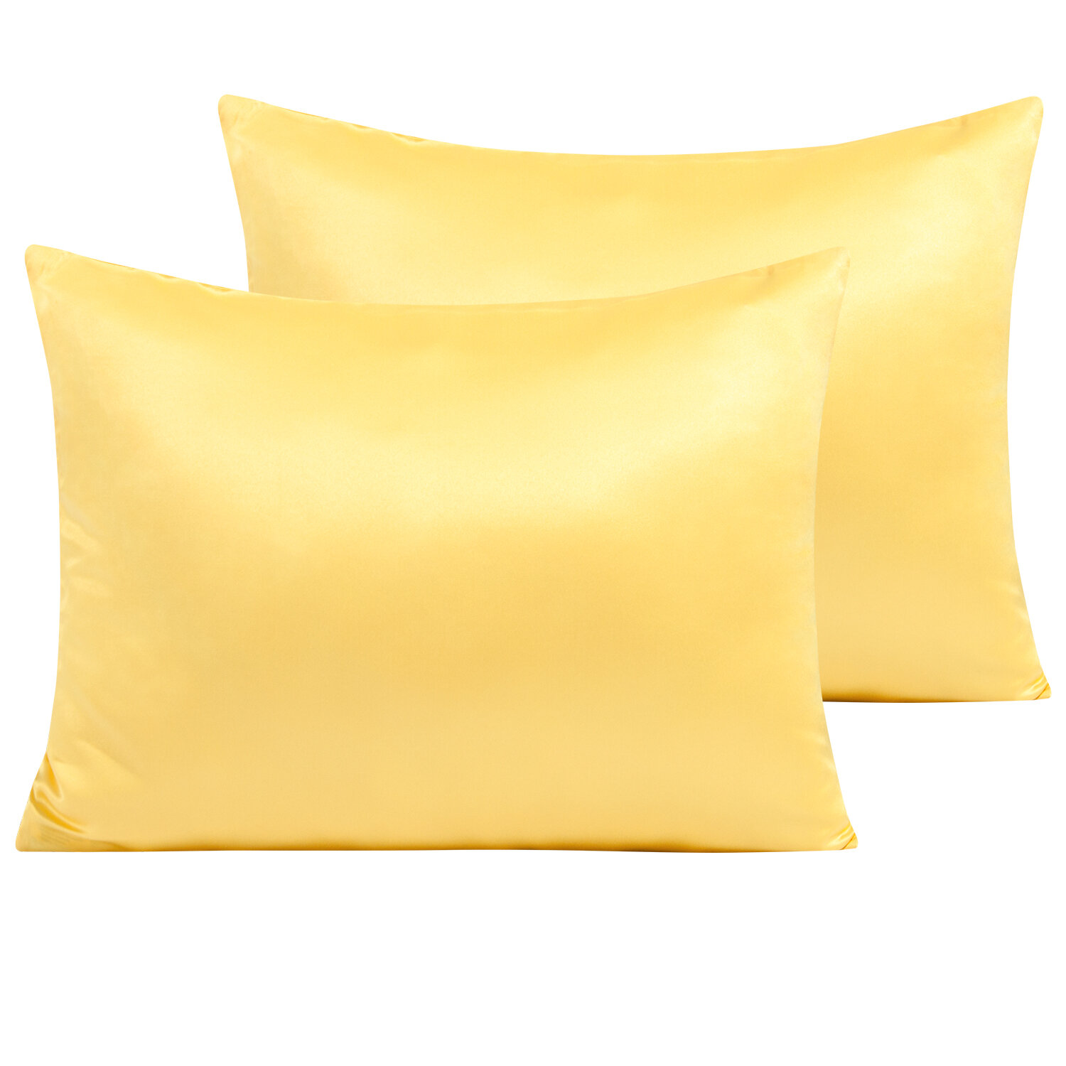 Silk Satin Yellow Gold Sheets Pillowcases You Ll Love In 2021 Wayfair