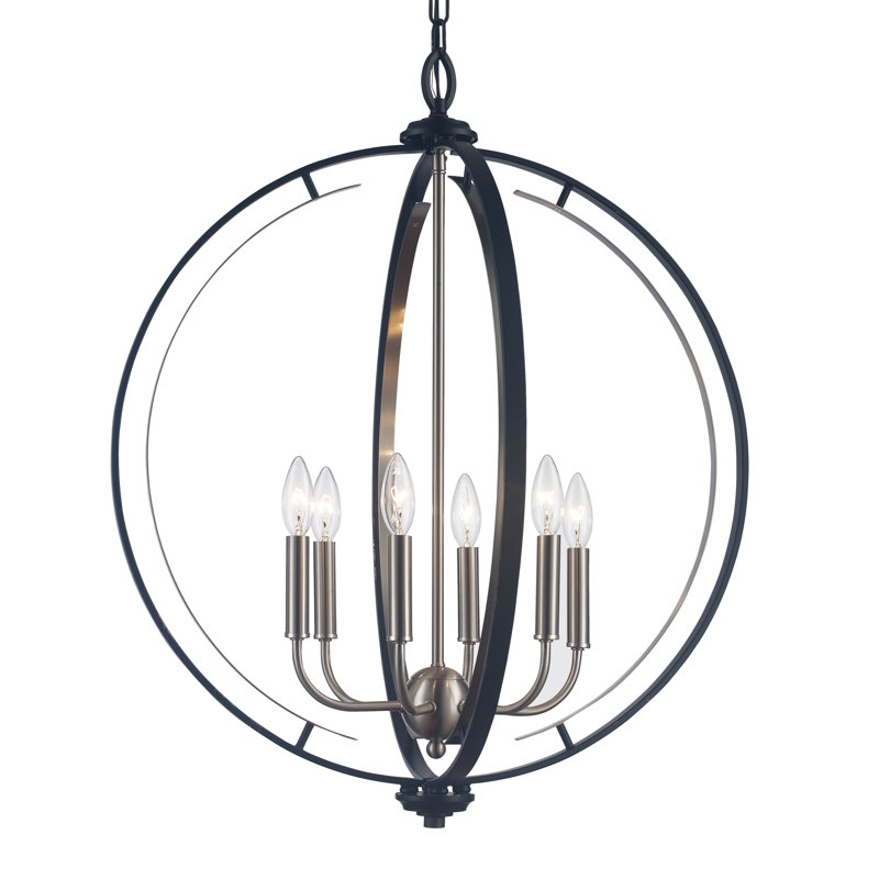 Charlton Home Terrell 6 Light Unique Globe Chandelier Wayfair Light Unique Globe Chandelier