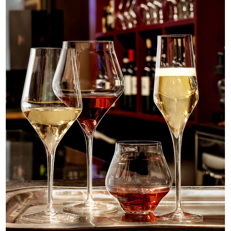 University Glass NCAA unisex Collegiate Luigi Bormioli 22 oz Titanium Robusto Red Wine Glass Set of 2