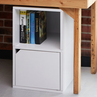 White Bookcases With Doors You Ll Love Wayfair Tanguay Eco Zboard Under Desk Cube Bookcase