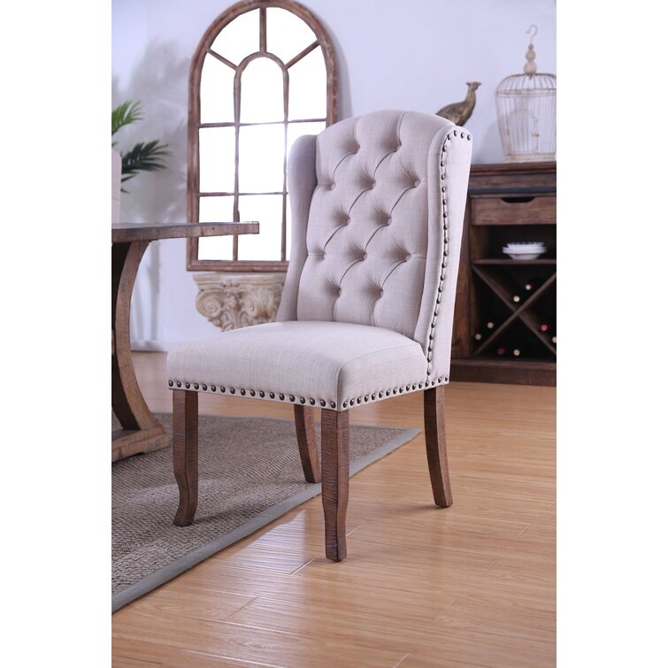 pamela tufted wingback side chair