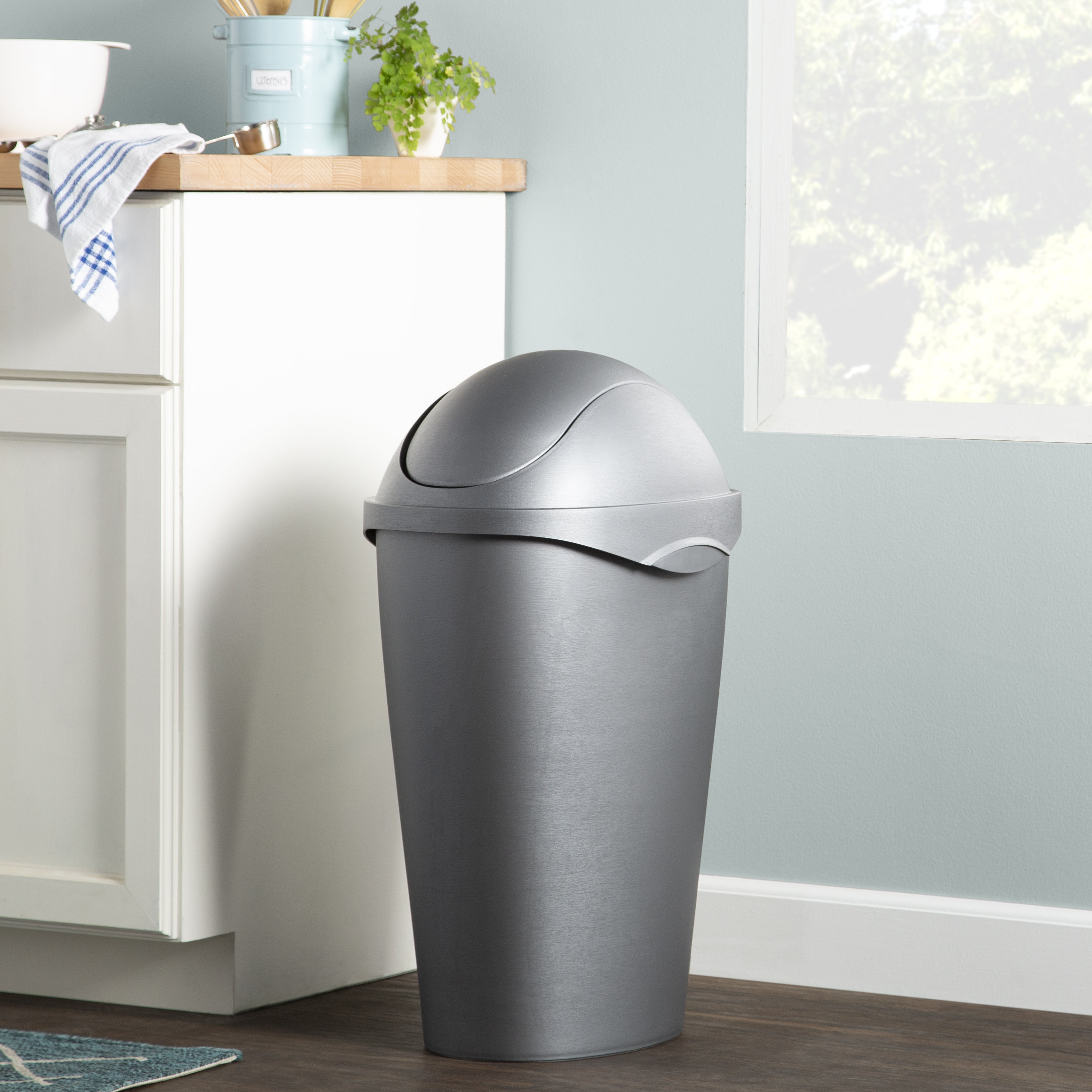 Wayfair Basics 5 Gallon Swing Top Trash Can Wayfair Basics 5 Gallon Swing Top Trash Can