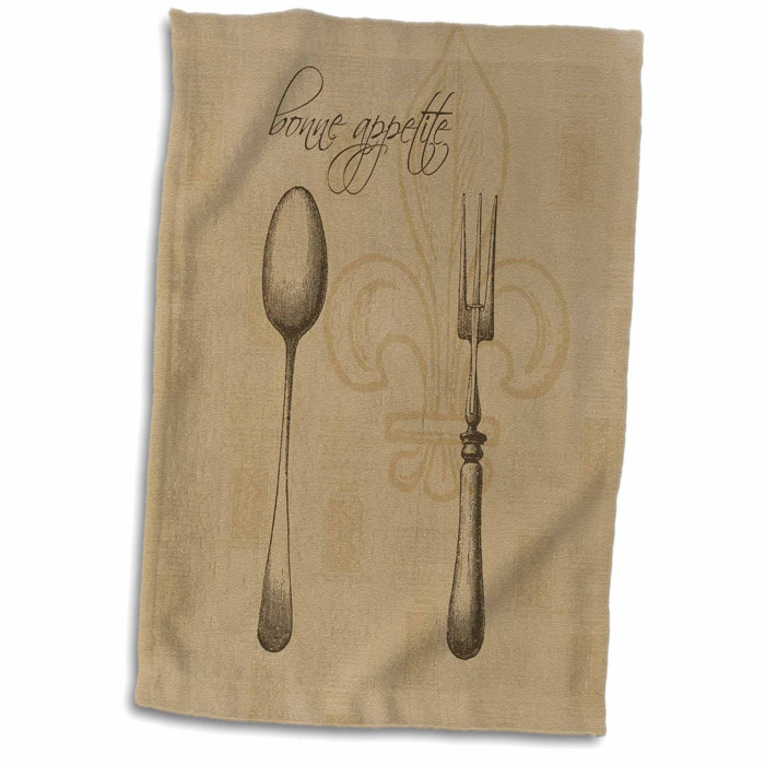 Symple Stuff Bengtson Fleur De Lis Bonne Appetite Fork And Spoon