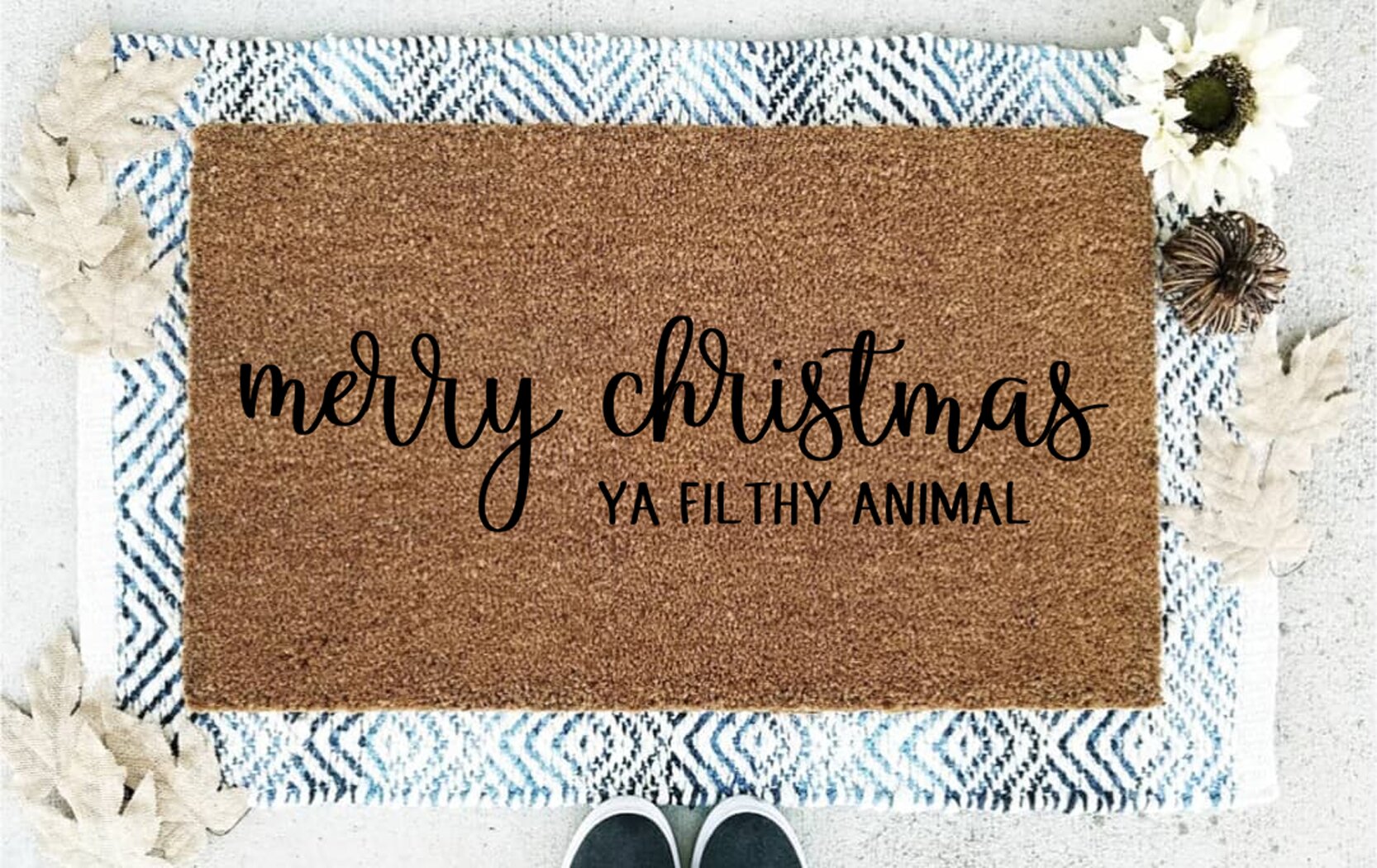 Hashtag Home Olmstead Merry Christmas Ya Filthy Animal Coir 30 In X 18 In Non Slip Outdoor Door Mat Reviews Wayfair