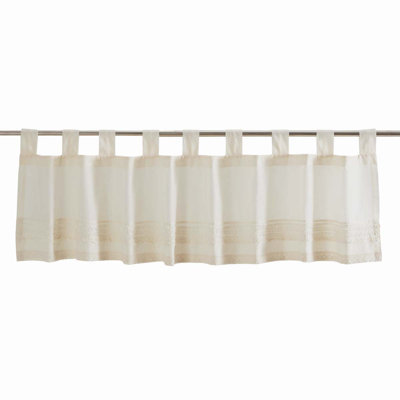 Adella Window Valance Lark Manor Size: 16" H x 90" W, Color: White