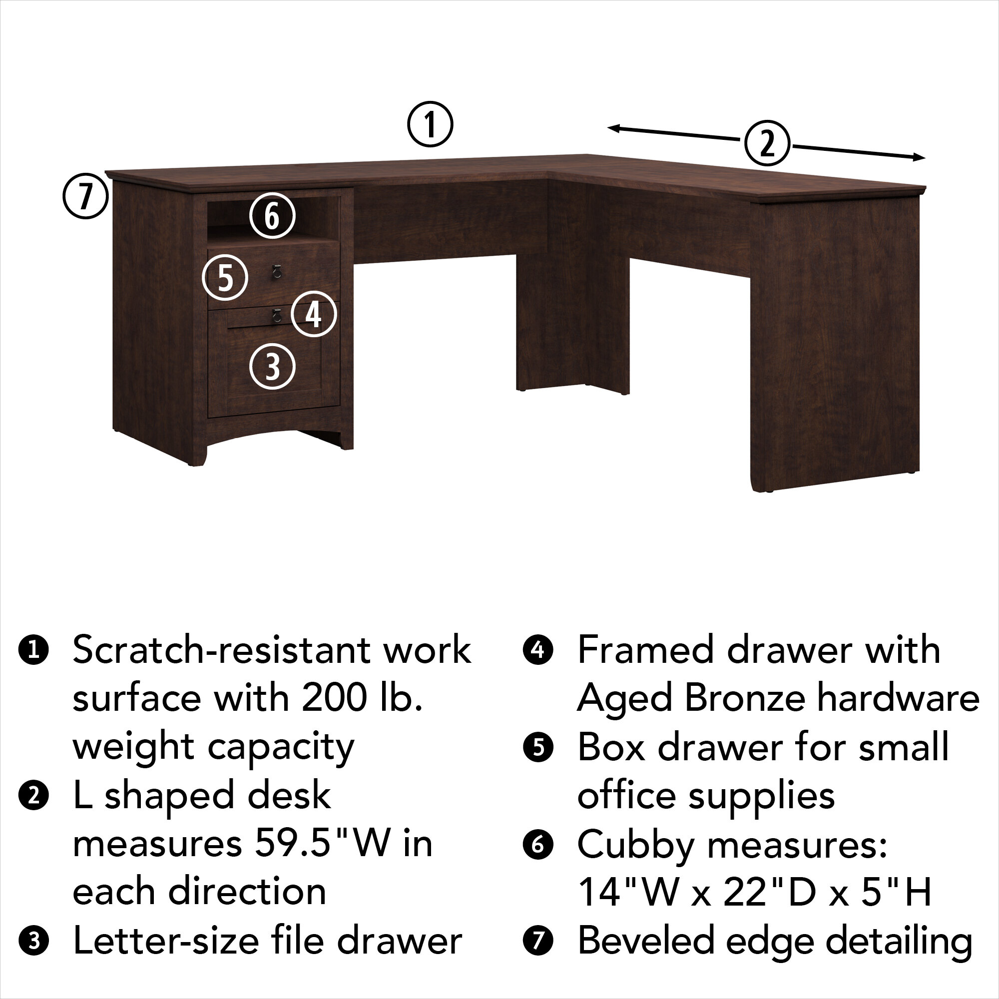 Fralick L Shape Executive Desk Reviews Birch Lane