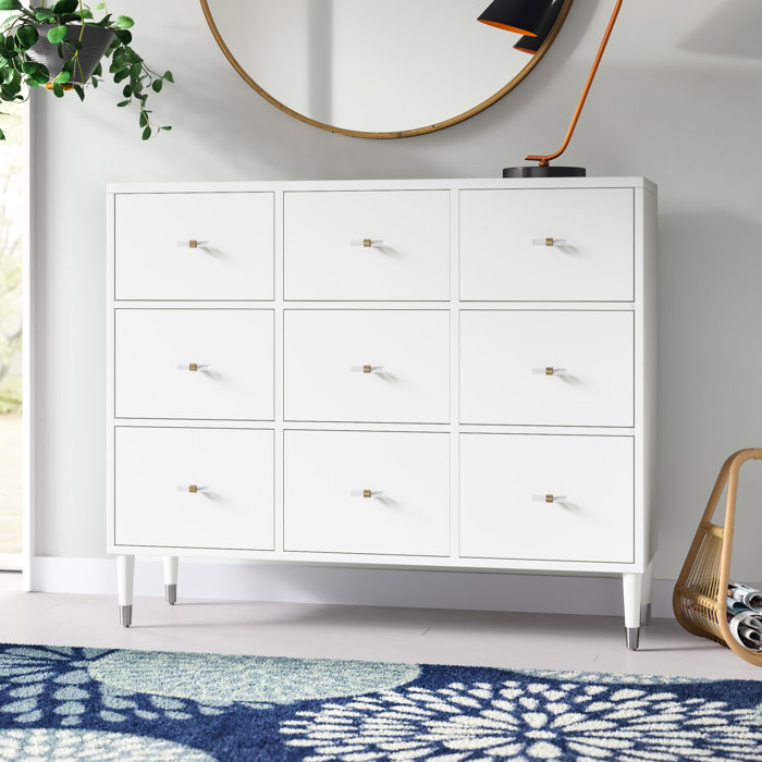Bloomsbury Market Malena Modern 9 Drawer Chest & Reviews