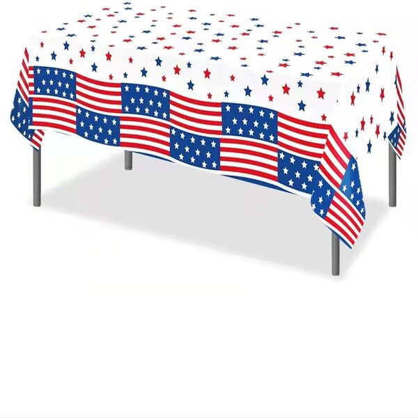 The Holiday Aisle® 4Th Of July Tablecloths American Flag Plastic Table ...