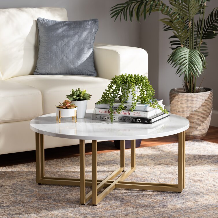 Everly Quinn Mann Cross Legs Coffee Table & Reviews | Wayfair