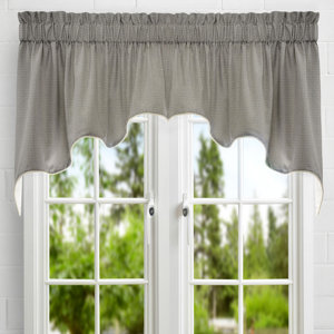 Carvalho Mini Check Textured Weave Duchess Lined Curtain Valance