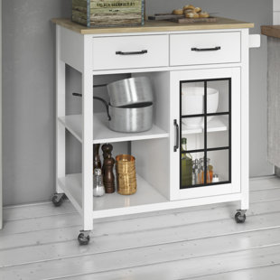 Metal Kitchen Cart With Wheels Wayfair