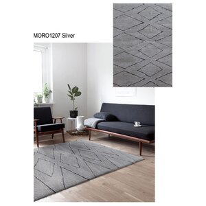 Moro Shag Hand-Tufted Gray/Black Area Rug