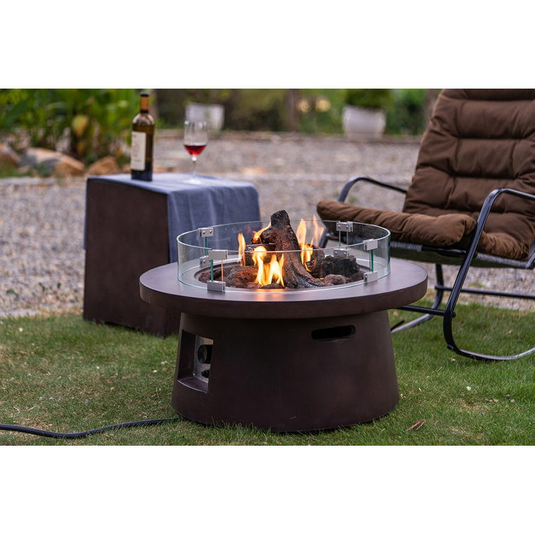Latitude Run Caprise 29 5 H X 14 W Clay Propane Outdoor Fire Pit Wayfair
